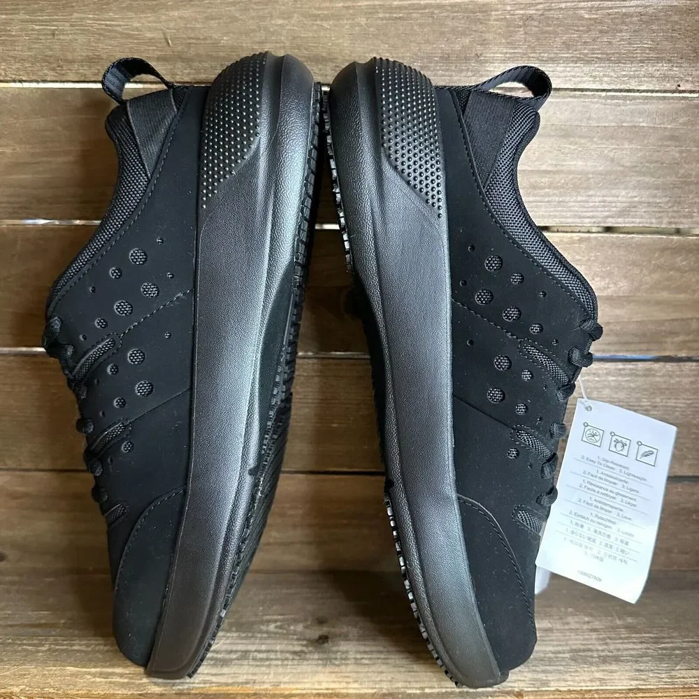 New Womens Crocs On The Clock Black Comfort Work‎ Sneakers Shoes Size 10 M
